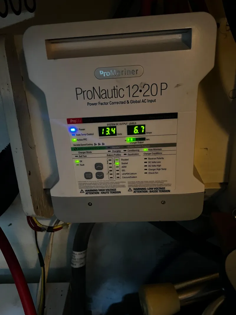 Slide: The Image of ProMariner ProNautic 12:20 P power factor charger in a 2008 Bayliner 340 boat. - 38