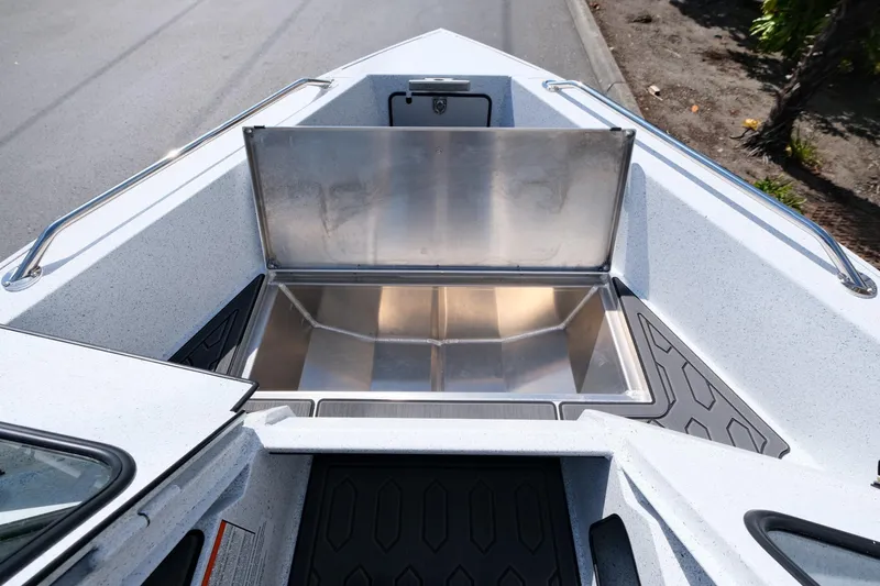 Slide: The Image of 2024 KingFisher 1825 Falcon boat with open storage compartment. - 16