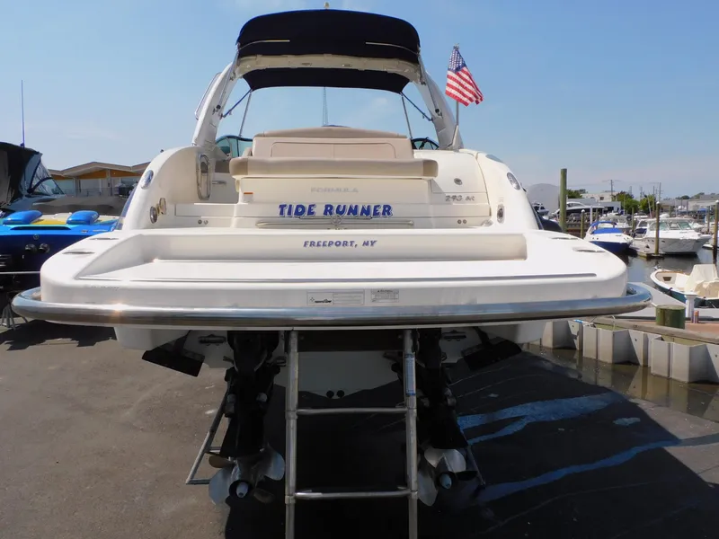 Slide: The Image of 2015 Formula Bowrider 290 boat named "Tide Runner" docked in Freeport, NY. - 14