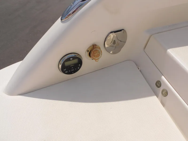 Slide: The Image of 2015 Formula Bowrider 290 dashboard with controls and gauges, featuring a sleek design. - 17