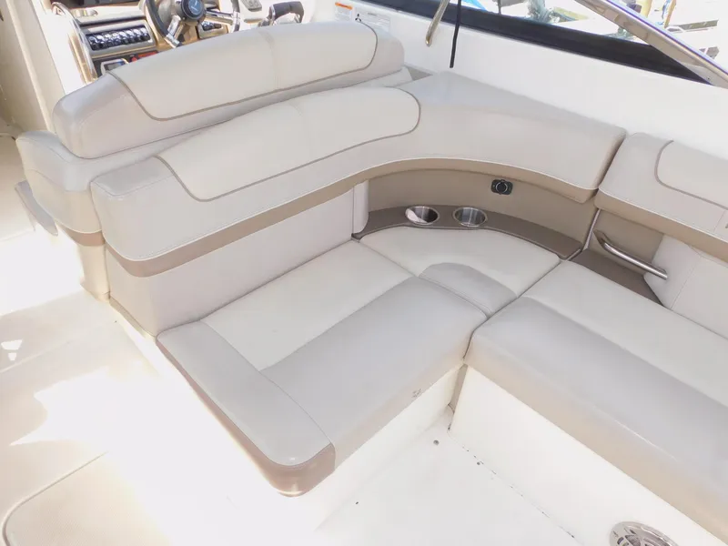 Slide: The Image of Luxurious seating area in 2015 Formula Bowrider 290 boat interior. - 34