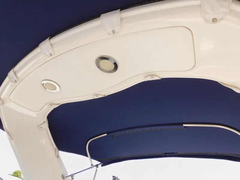 Slide: The Image of 2015 Formula Bowrider 290 boat canopy with integrated lighting and sleek design. - 39