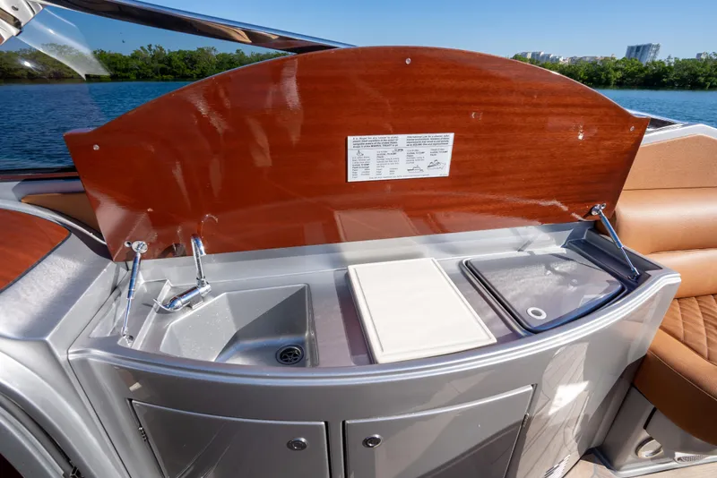 Slide: The Image of 2020 Riva Aquariva Super boat interior with sink and countertop. - 21