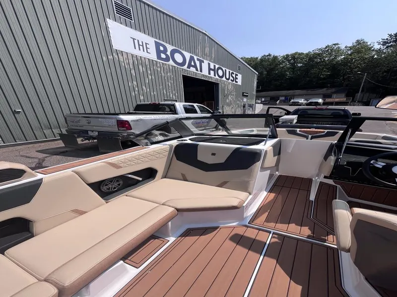 Slide: The Image of 2025 Nautique Super Air GS22 boat interior at The Boat House dealership. - 46