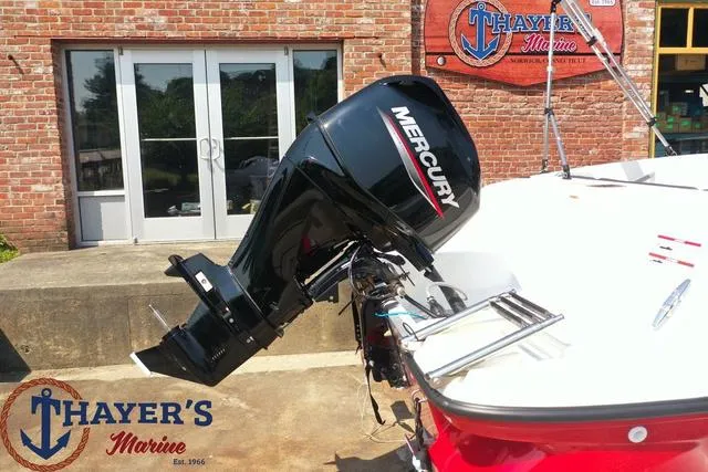 Slide: The Image of 2024 Bayliner M15 with Mercury outboard motor at Thayer's Marine. - 15