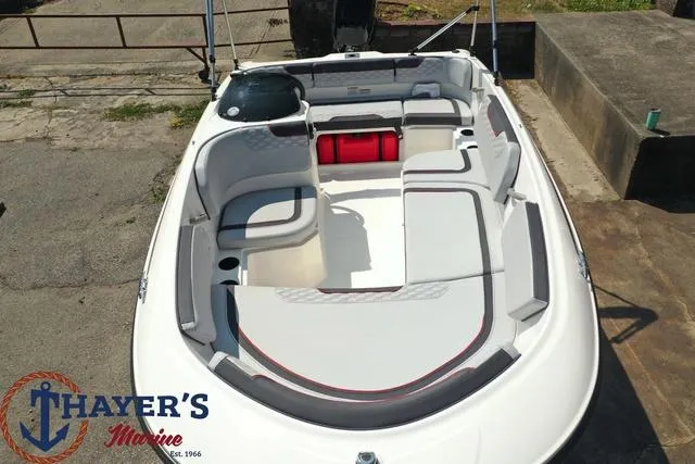 Slide: The Image of 2024 Bayliner M15 boat interior at Thayer's Marine. - 5