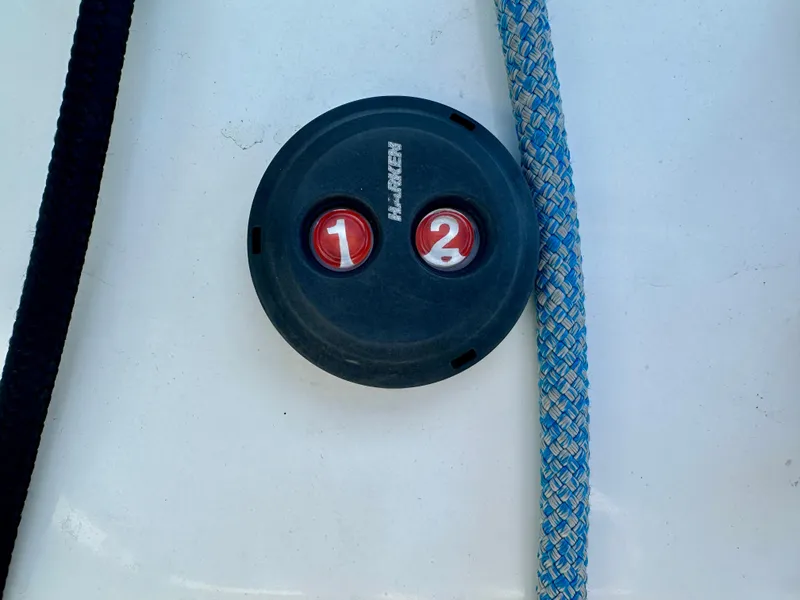 Slide: The Image of Helm of 2020 Lagoon 40 catamaran with B&G navigation system and controls. - 22