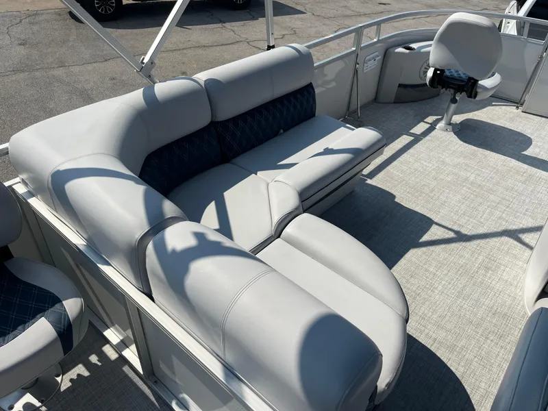 Slide: The Image of 2022 Nepallo CW18 boat interior with gray seating and steering console. - 49