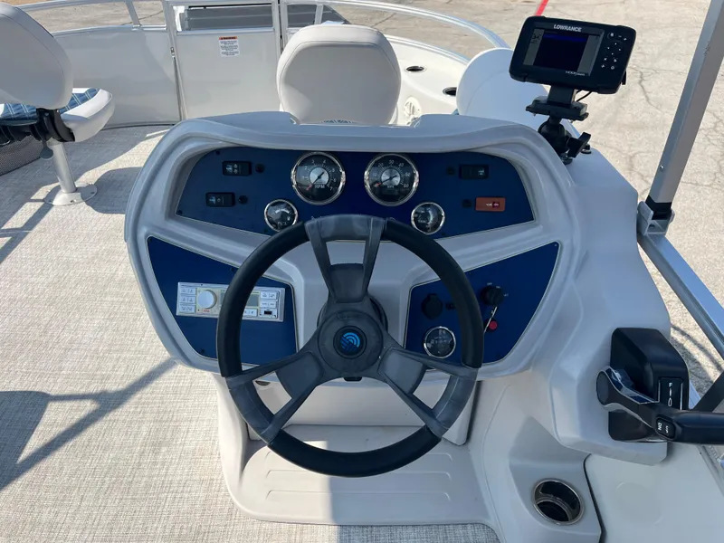 Slide: The Image of Steering console of a 2022 Nepallo CW18 boat with navigation equipment. - 51