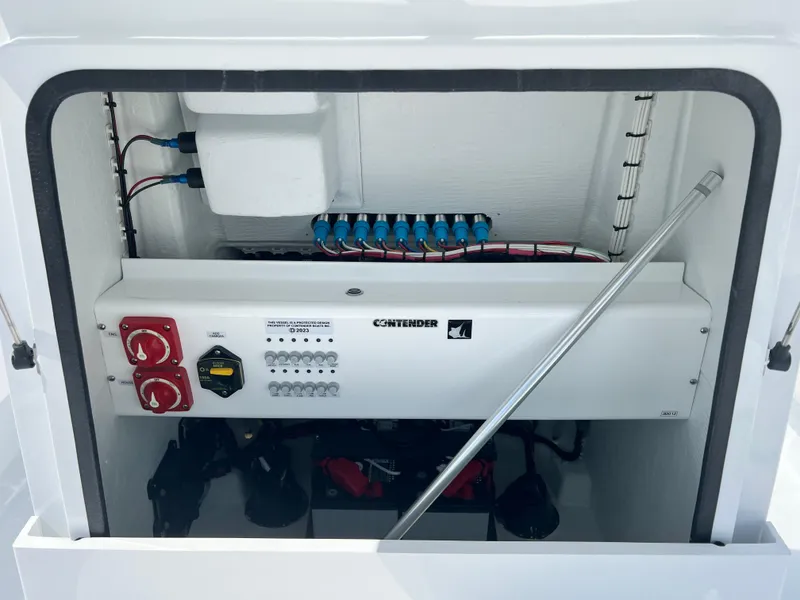 Slide: The Image of 2025 Contender 23 Bay boat electrical panel and wiring system. - 12