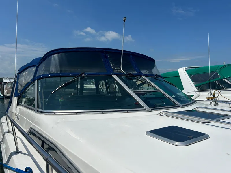 Slide: The Image of Newer Bimini Top and Canvas on the 350 Sundancer  - 4