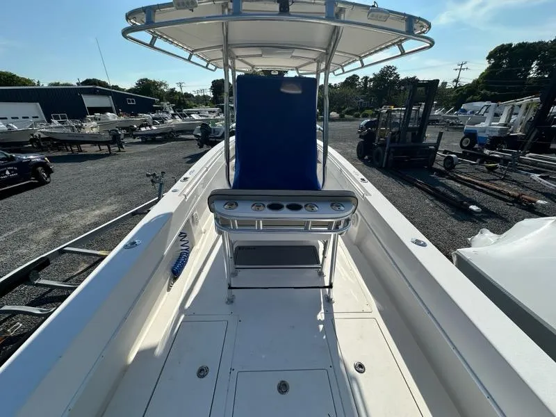 Slide: The Image of 2013 Contender 28 Tournament boat with center console and blue seat cover. - 5