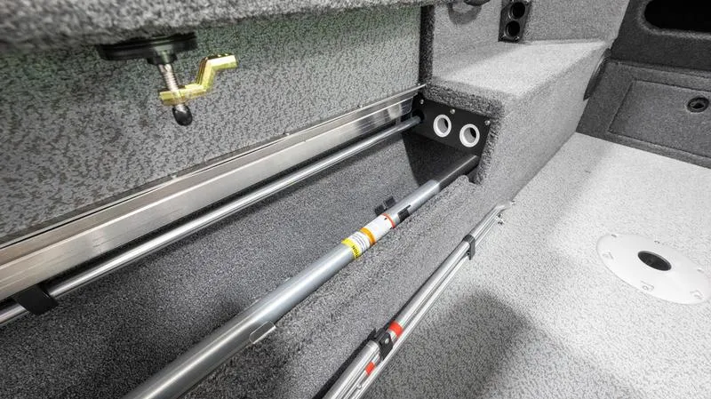 Slide: The Image of 2024 Lund 1875 Impact XS Sport boat interior storage compartment. - 14