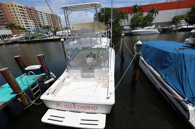 Slide: The Image of 2007 Luhrs 32 Open boat docked in a marina. - 5