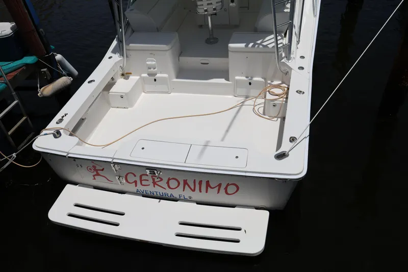 Slide: The Image of 2007 Luhrs 32 Open boat docked, named Geronimo from Aventura, FL. - 6
