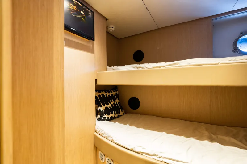 Slide: The Image of Bunk beds in the 2012 Riva 75 Venere yacht cabin. - 40
