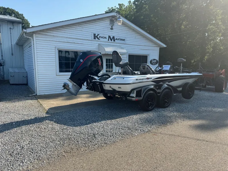 Slide: The Image of 2024 Ranger Z521R Ranger Cup Equipped boat outside Knox Marine dealership. - 2