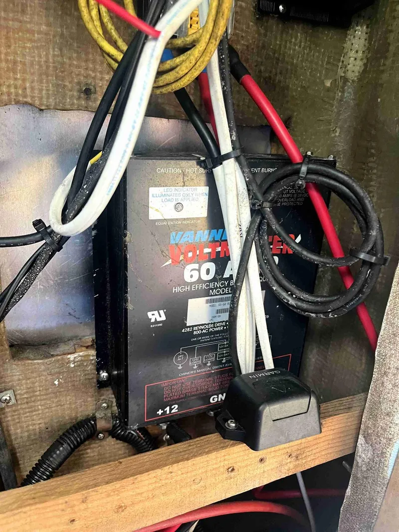 Slide: The Image of Electrical wiring and components inside a 1990 MTI 26-Foot US NAVY Personnel Boat. - 41