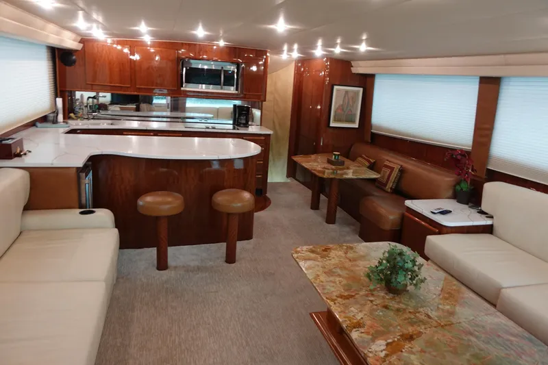 Slide: The Image of Luxurious interior of a 1988 Donzi Z-65 Tournament Fisherman yacht with modern amenities. - 16