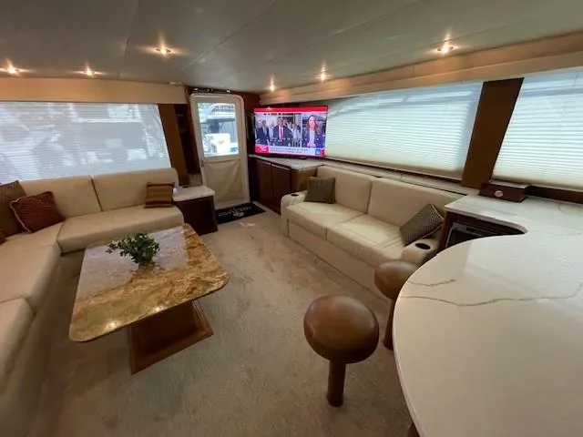 Slide: The Image of Luxurious interior of 1988 Donzi Z-65 Tournament Fisherman yacht with elegant seating and decor. - 21
