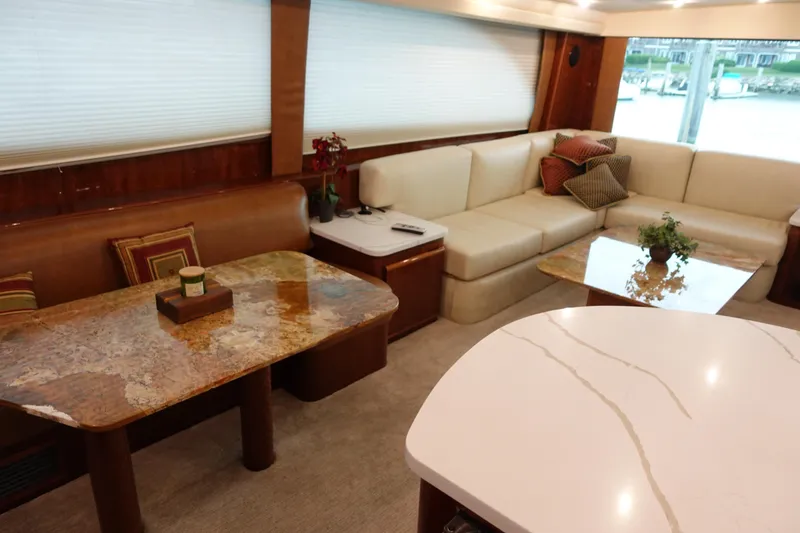 Slide: The Image of Luxurious interior of 1988 Donzi Z-65 Tournament Fisherman yacht with elegant seating and tables. - 24
