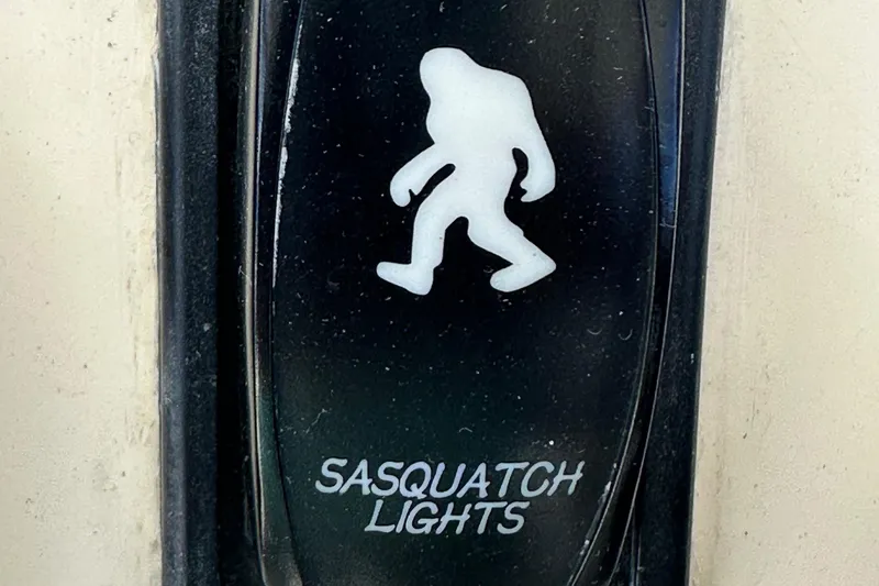 Slide: The Image of Switch labeled Sasquatch Lights on a 2016 Cobia 296CC boat. - 22