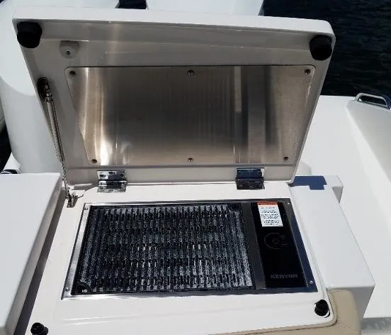 Slide: The Image of Built-in grill on 2017 Pursuit S 408 Sport boat. - 32