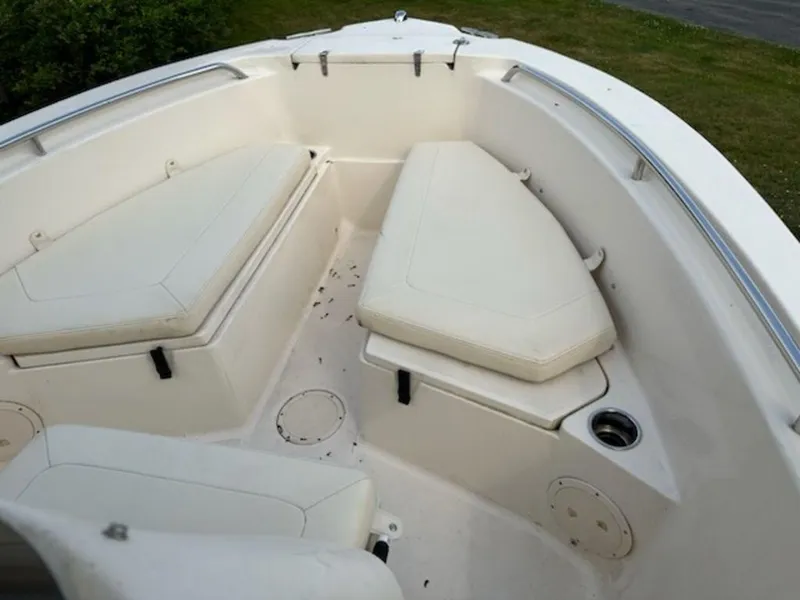Slide: The Image of 2016 Grady-White 209 Fisherman boat interior with cushioned seating. - 6