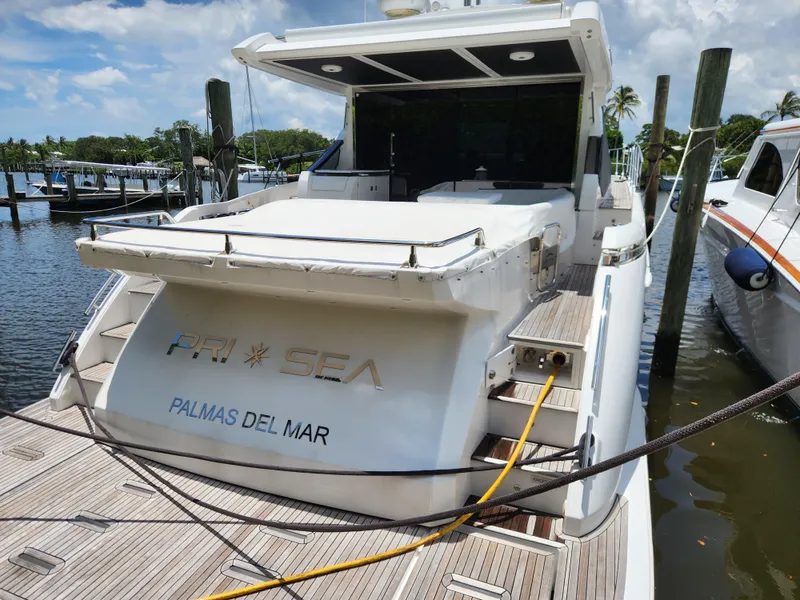 Slide: The Image of 2019 Azimut S6 yacht docked at Palmas del Mar marina. - 27