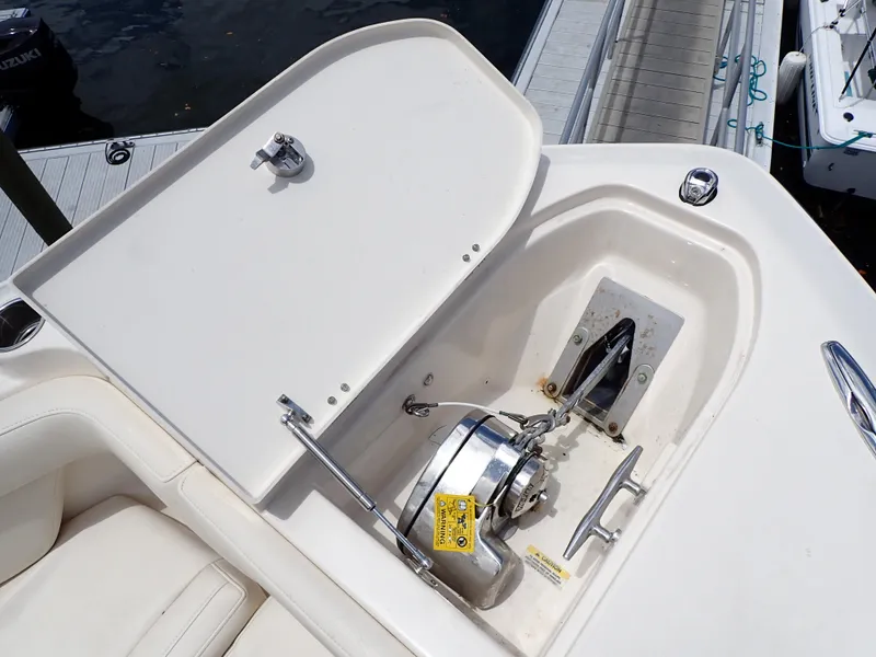 Slide: The Image of 2019 Grady-White Freedom 275 anchor locker with windlass system. - 17