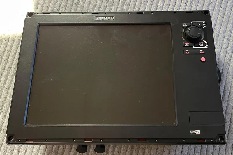 Slide: The Image of Simrad marine navigation display on 1994 Queenship motor yacht. - 12