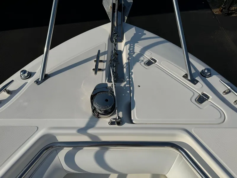 Slide: The Image of 2007 Boston Whaler 270 Outrage bow with anchor and windlass system. - 9