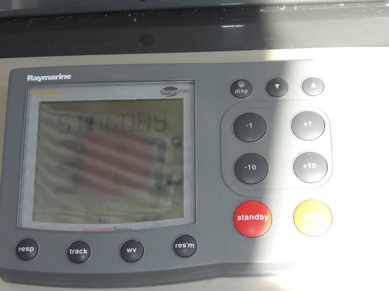 Slide: The Image of Raymarine autopilot control panel on 2005 Sea Ray 390 Sundancer boat. - 24
