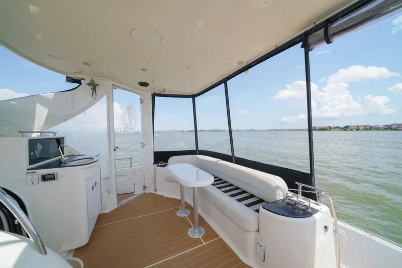 Slide: The Image of 2007 Meridian 459 Motor Yacht interior with scenic water view. - 27