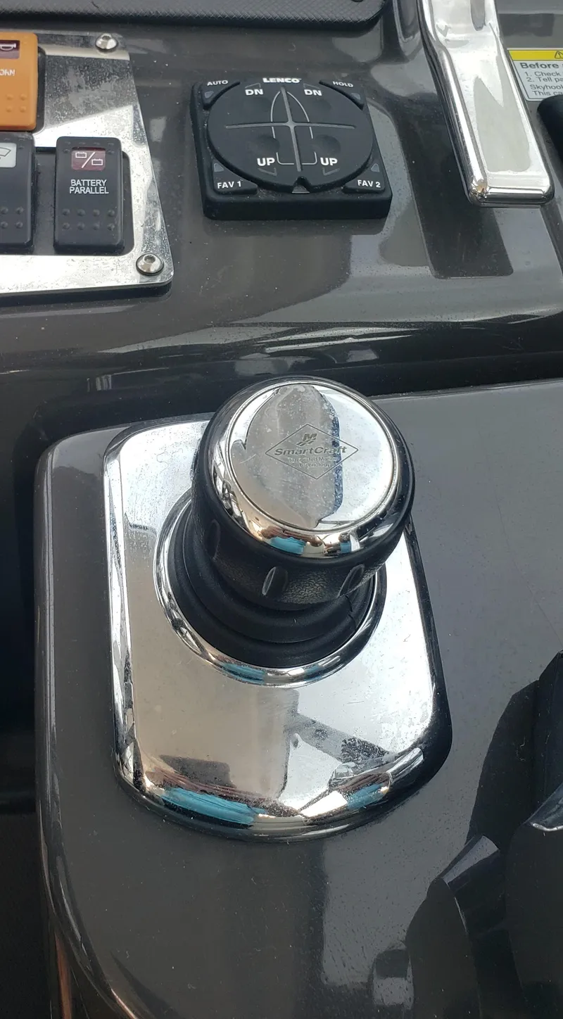 Slide: The Image of Close-up of the control panel on a 2016 Monterey 360 Sport Coupe. - 5