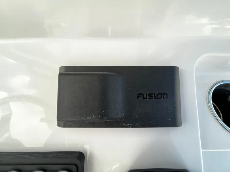 Slide: The Image of Fusion audio system on 2024 Sportsman Masters 247 Bay Boat. - 14