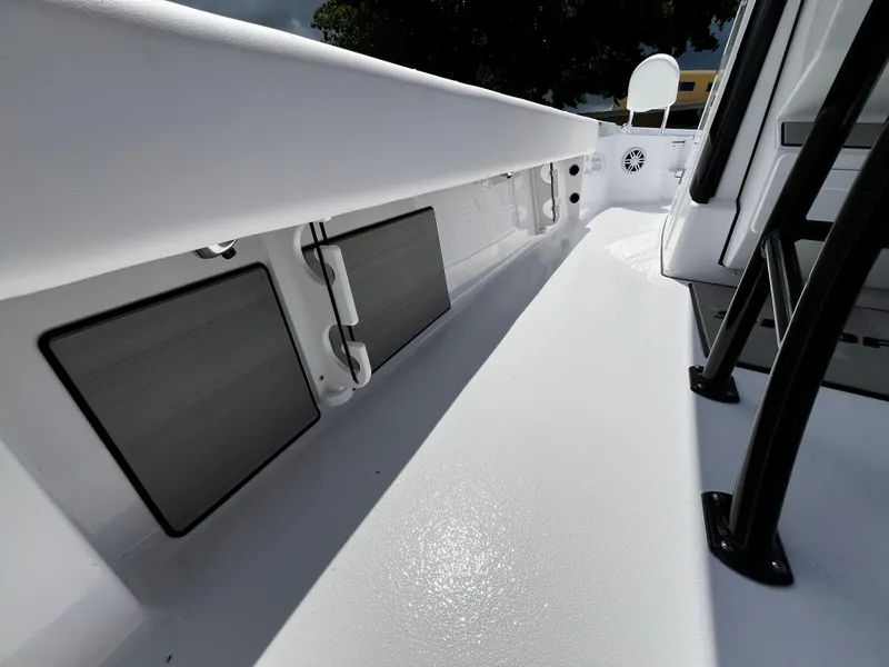 Slide: The Image of 2024 Sportsman Masters 247 Bay Boat interior deck view. - 19