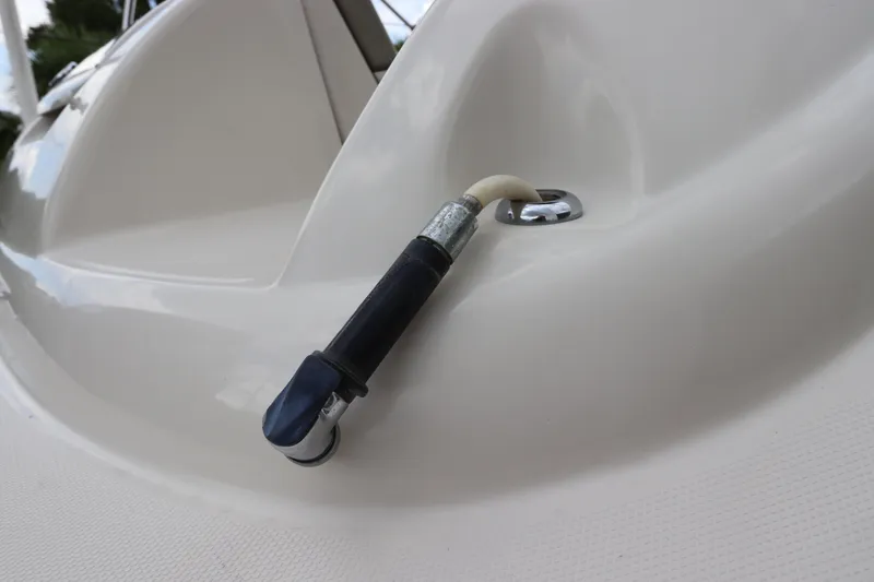 Slide: The Image of Close-up of a 2007 Sea Ray 240 Sundeck boat's deck fitting. - 14