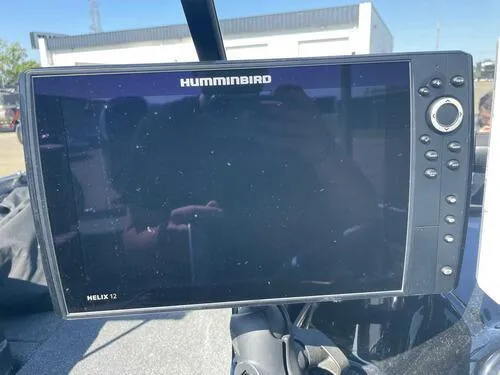 Slide: The Image of Humminbird Helix 12 fish finder on a 2022 Nitro ZV21 boat. - 9