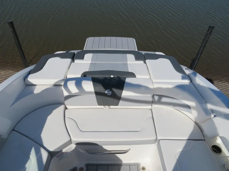 Slide: The Image of 2024 Chaparral 23 Surf boat rear seating and swim platform. - 5