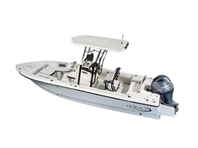 Slide: The Image of 2024 Robalo 226 Cayman boat with Yamaha outboard motor. - 28