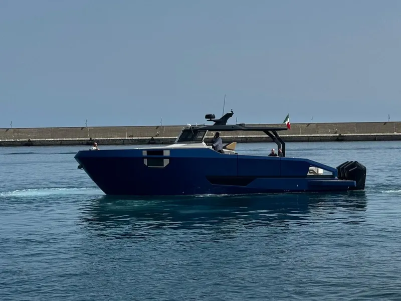 Slide: The Image of 2025 Aicon Audace 50 yacht cruising in calm waters. - 17