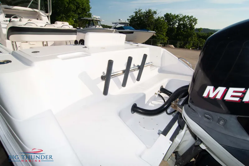 Slide: The Image of 2005 Donzi 32 ZF boat with Mercury engine, rear deck view. - 8