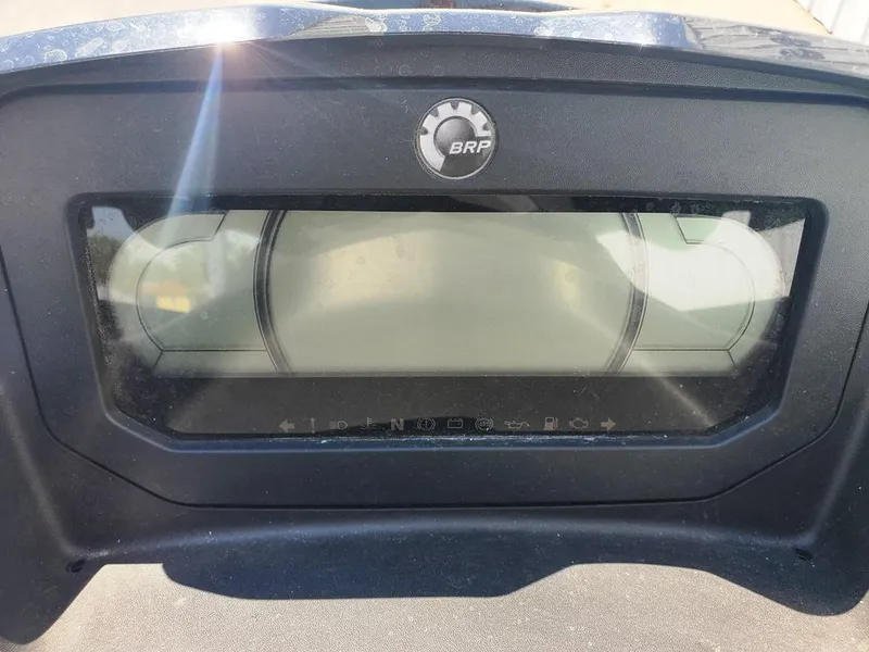 Slide: The Image of 2021 Sea-Doo RXT dashboard display with BRP logo. - 5