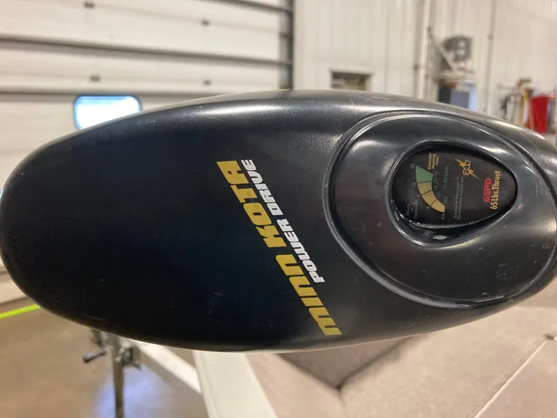 Slide: The Image of Minn Kota Power Drive motor on a 2002 Sylvan 1600 Expedition DC boat. - 3