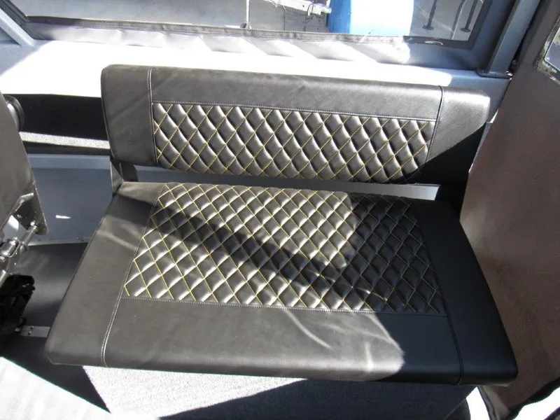Slide: The Image of 2024 North River 23 Seahawk RTF boat seat with diamond-stitched upholstery. - 15