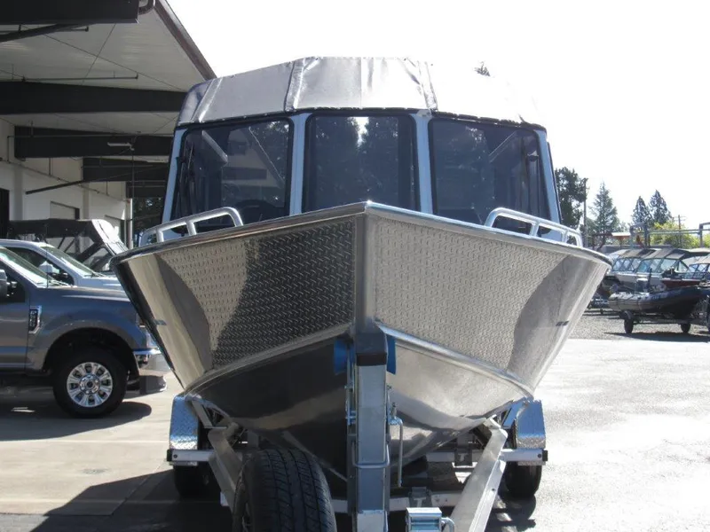 Slide: The Image of 2024 North River 23 SEAHAWK RTF boat on trailer, front view. - 8