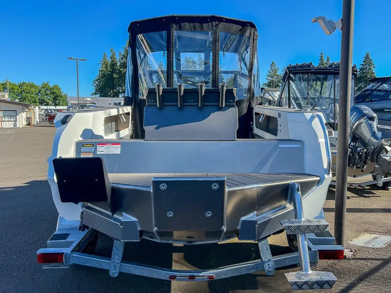 Slide: The Image of 2024 Stabicraft 2050 Treker Sportfish boat on trailer, rear view. - 4