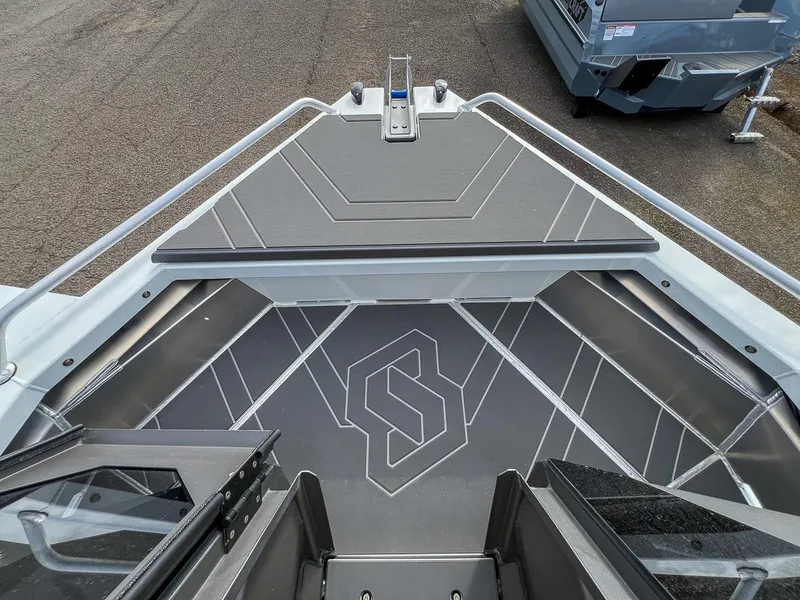 Slide: The Image of 2024 Stabicraft 2050 Treker Sportfish bow deck with sleek design and durable materials. - 7