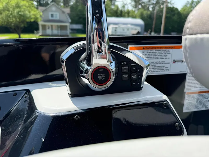 Slide: The Image of Close-up of the control panel on a 2024 Princecraft VOGUE 23RL boat. - 21